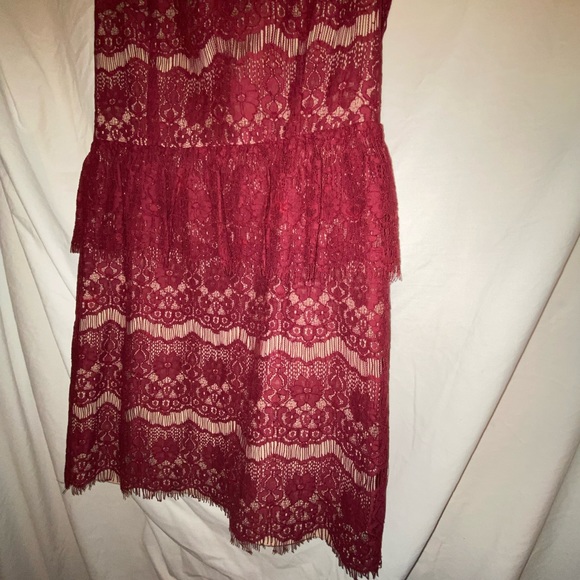 Maeve ruby lace dress. Size M. - Picture 3 of 10